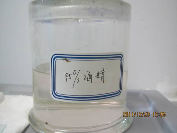 做好的玻片先用这个95的酒精固定一下。