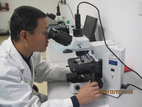 病理室主任亲自给阅片。